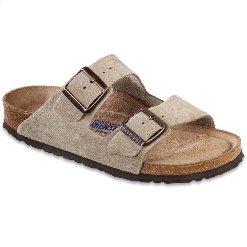 Birkenstock Arizona Footbed Sandal - Taupe Suede